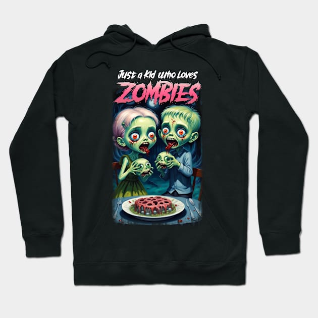 Just a Kid who Loves Zombies Hoodie by KawaiiDread